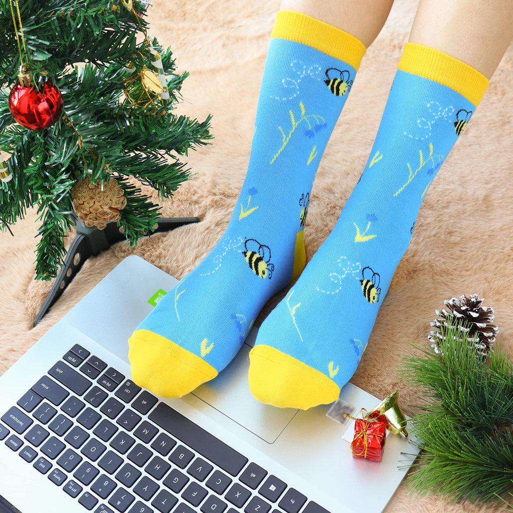 Jeasona Women's Cute Socks Funny Christmas Birthday Gifts for Women Mom Teenage Girls
