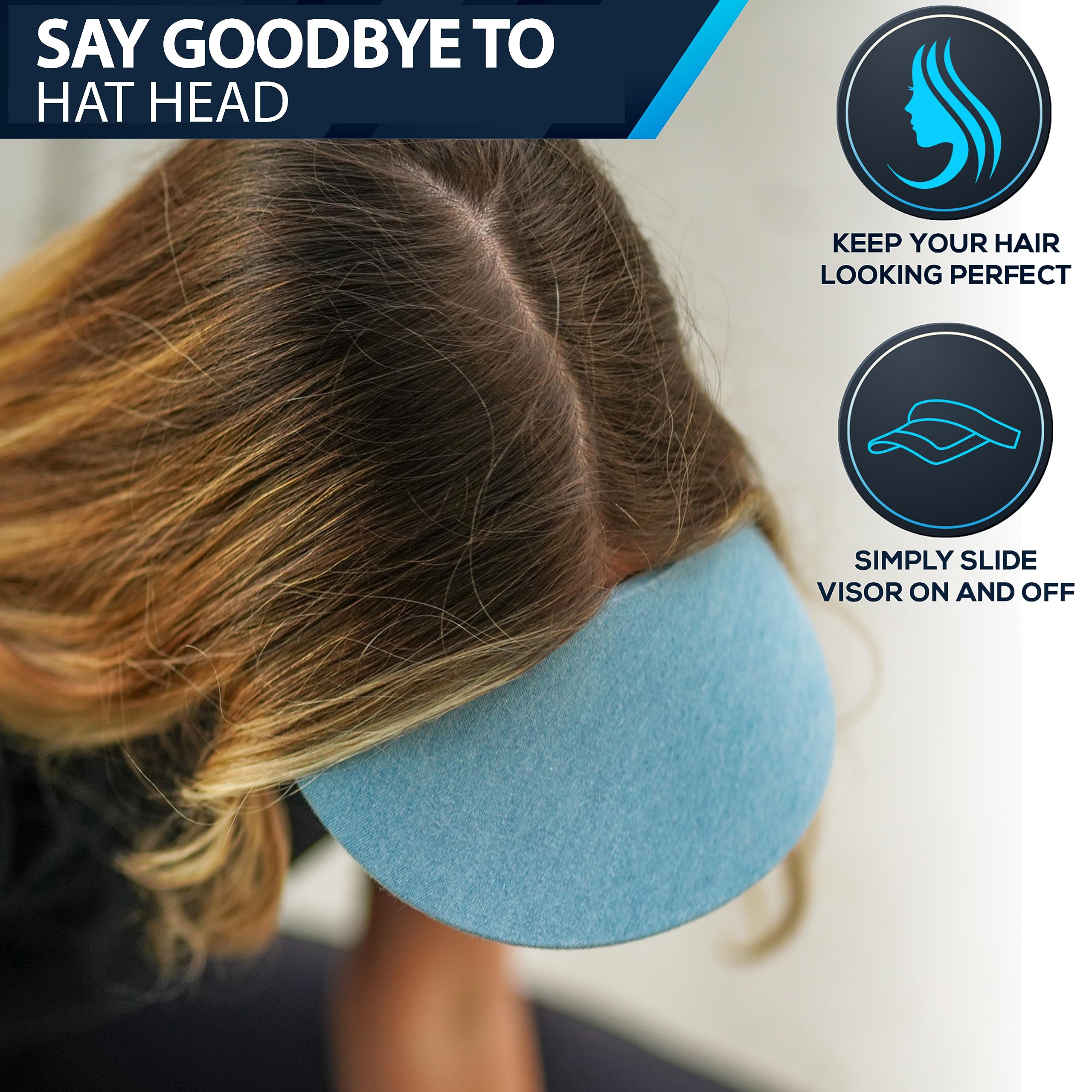 No Headache Sun Visor for Women | Stylish, Lightweight Golf & Tennis Hat | UV Protection for Outdoor Sports & Travel