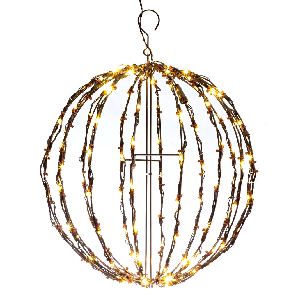 Elf Logic 3 Pack 12” Outdoor/Indoor LED Christmas Light Balls. Durable, Waterproof, Long-Lasting, Lightweight Bright Light Ball. Warm LED Lights for Holiday Decor, Patio, Wedding Decor