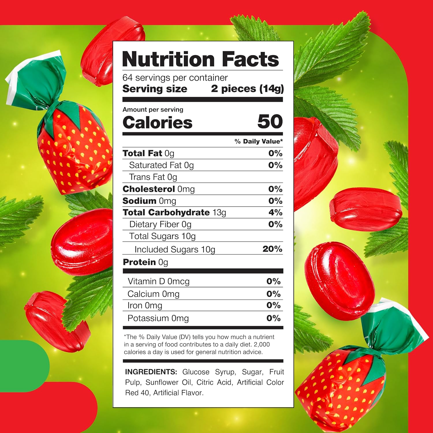 Arcor Strawberry Bon Bons Hard Candy - 2 Lb Pack | Filled Strawberry Candy, Nostalgic Candy, Individually Wrapped