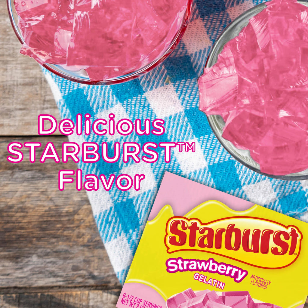 Starburst Gelatin – Blue Raspberry, 3.91 Ounce Box (Pack of 12)