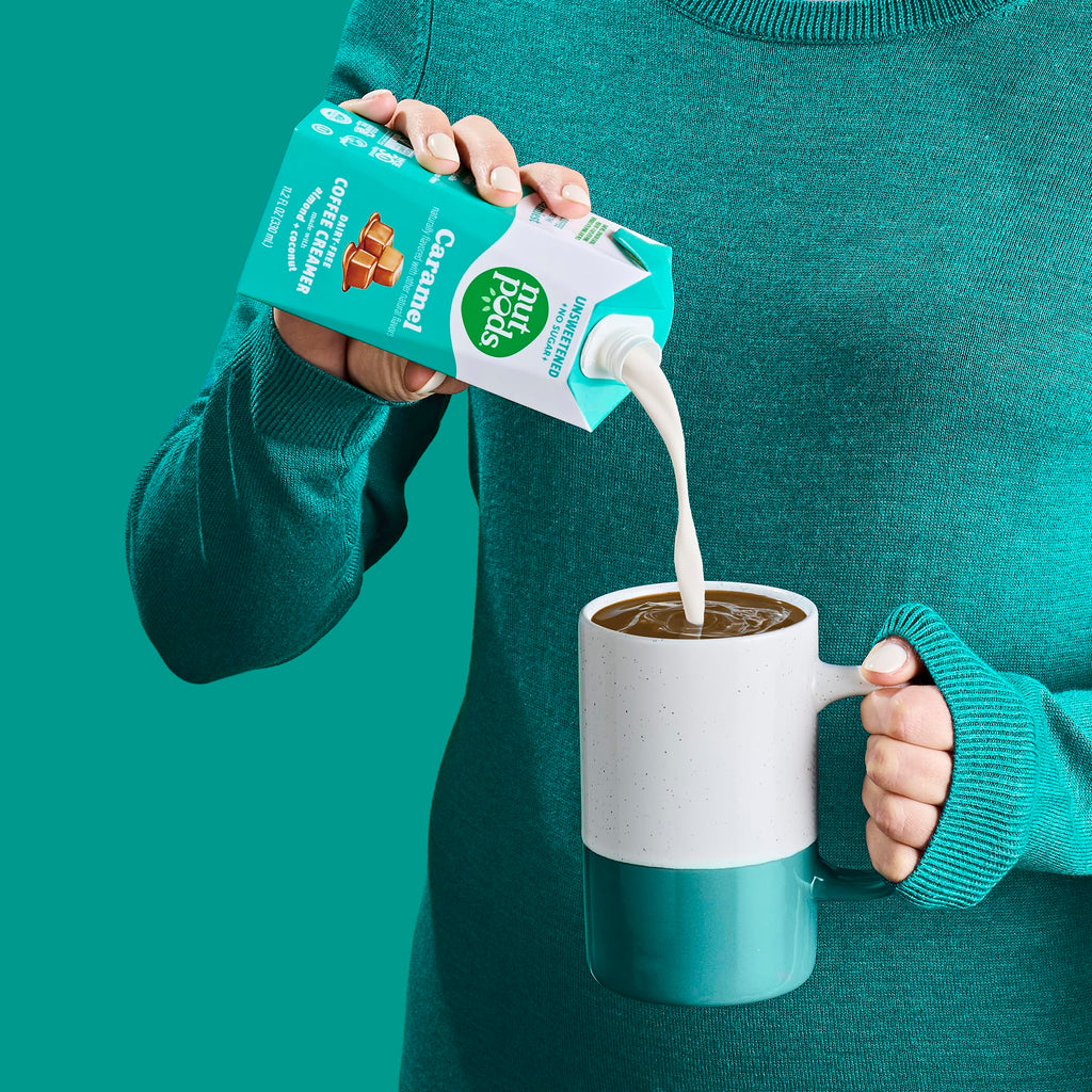 nutpods Caramel Coffee Creamer - Unsweetened Non Dairy Creamer Made from Almonds and Coconuts - Keto Creamer, Whole30, Gluten Free, Non-GMO, Vegan, Sugar Free, Kosher (4-Pack)
