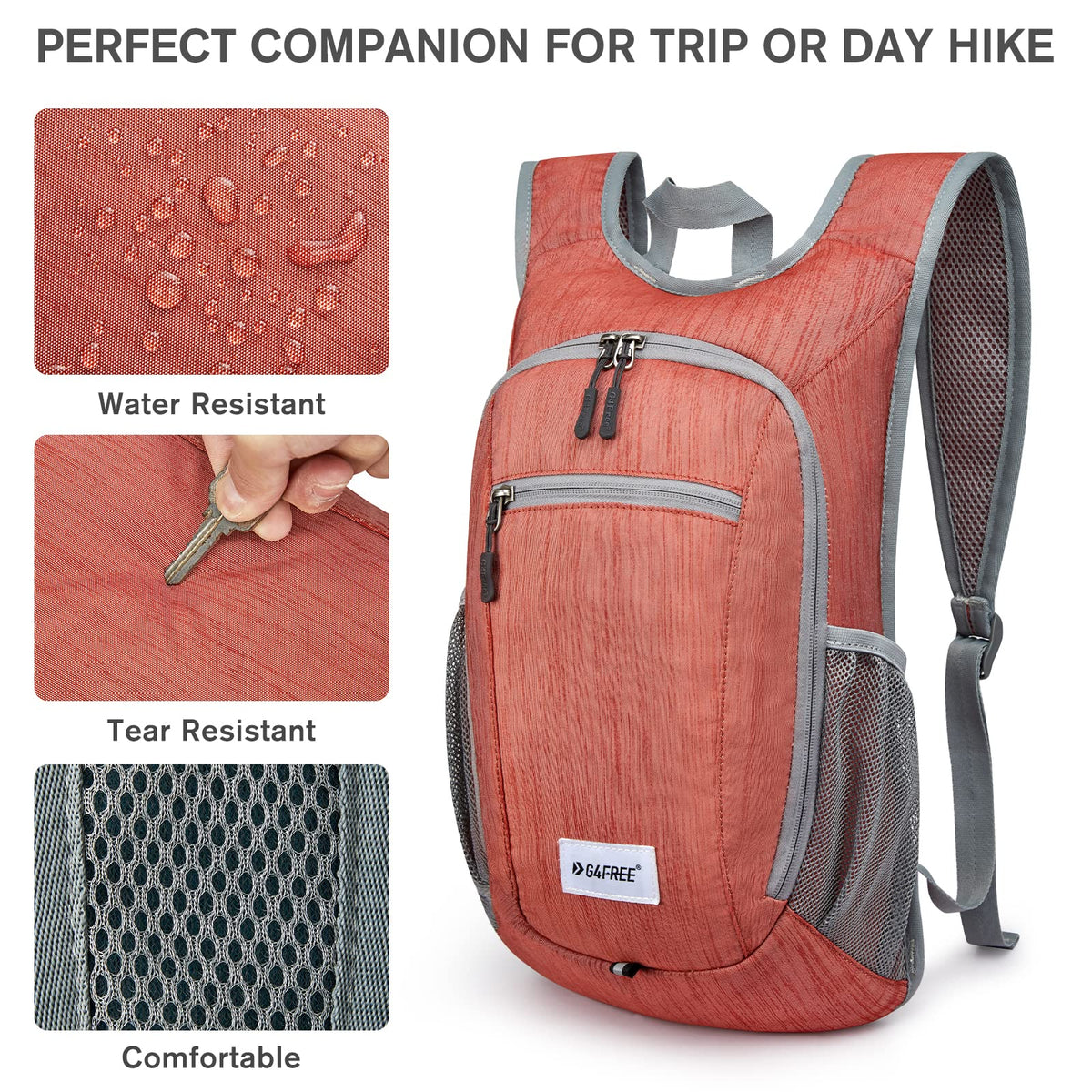 G4Free 10L/15L Hiking Backpack Lightweight Packable Hiking Daypack Small Travel Outdoor Foldable Shoulder Bag