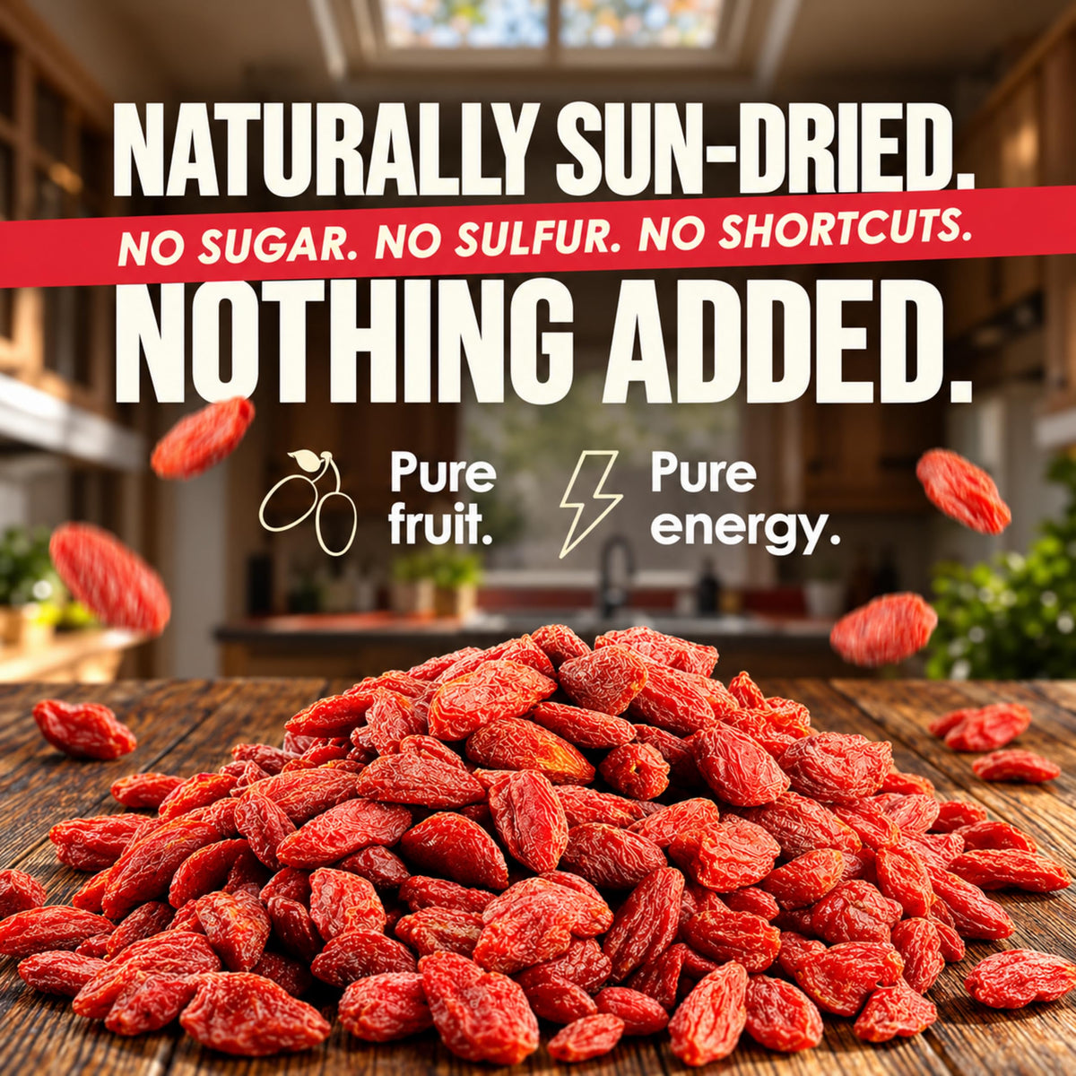 Nutrient Elements Organic Goji Berries, Raw Sun-Dried, 2 lb