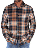 COOFANDY Mens Flannel Shirts Long Sleeve Button Down Shirt with Pocket Casual Shirts Work Shirts for Men