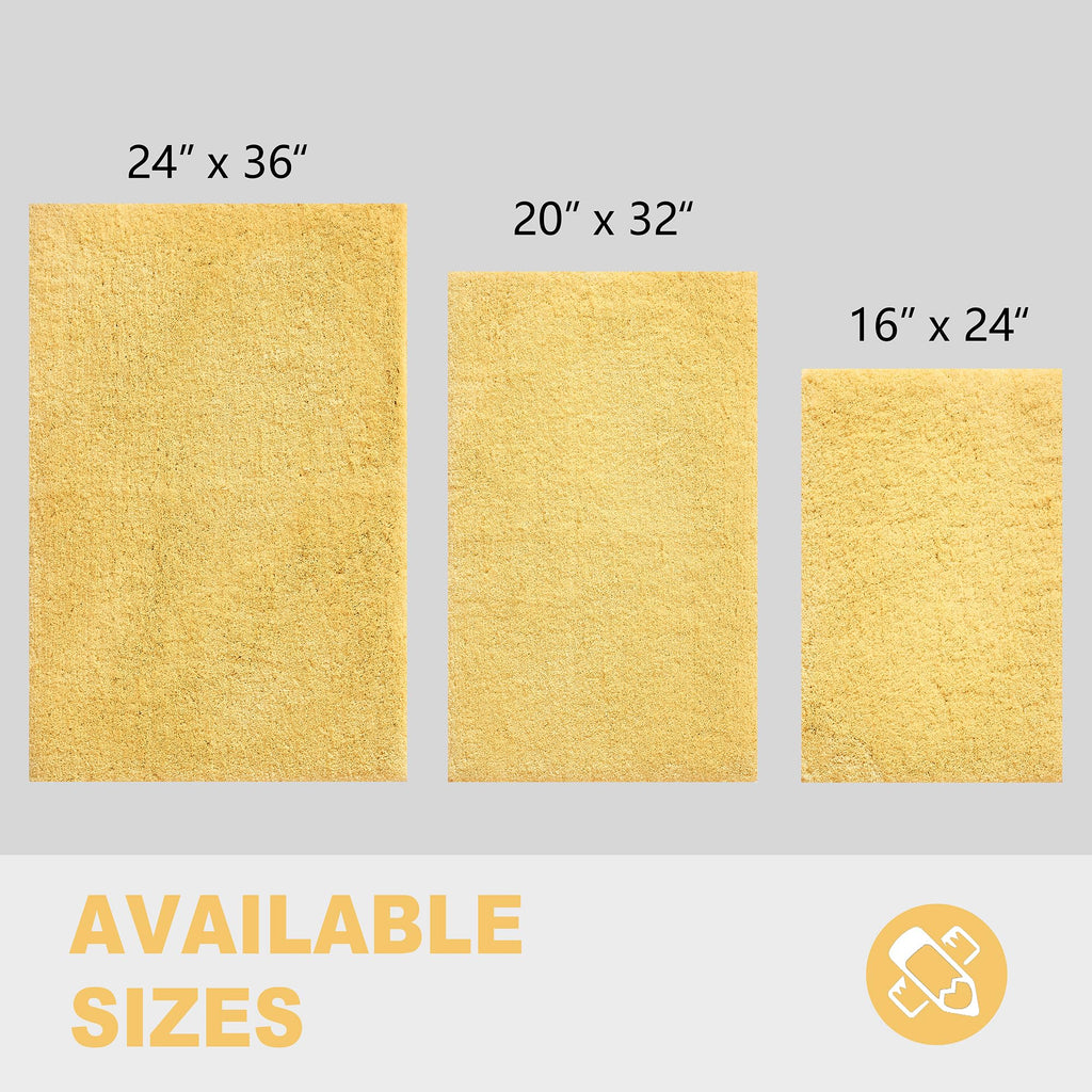 CozeCube Circle Fleece Bath mats for Bathroom, Fluffy Absorbent, Melange Quick Dry Microfiber Bath Rugs, Non Slip Washable Shower Mat Gifts, Brown, 24" X 16"