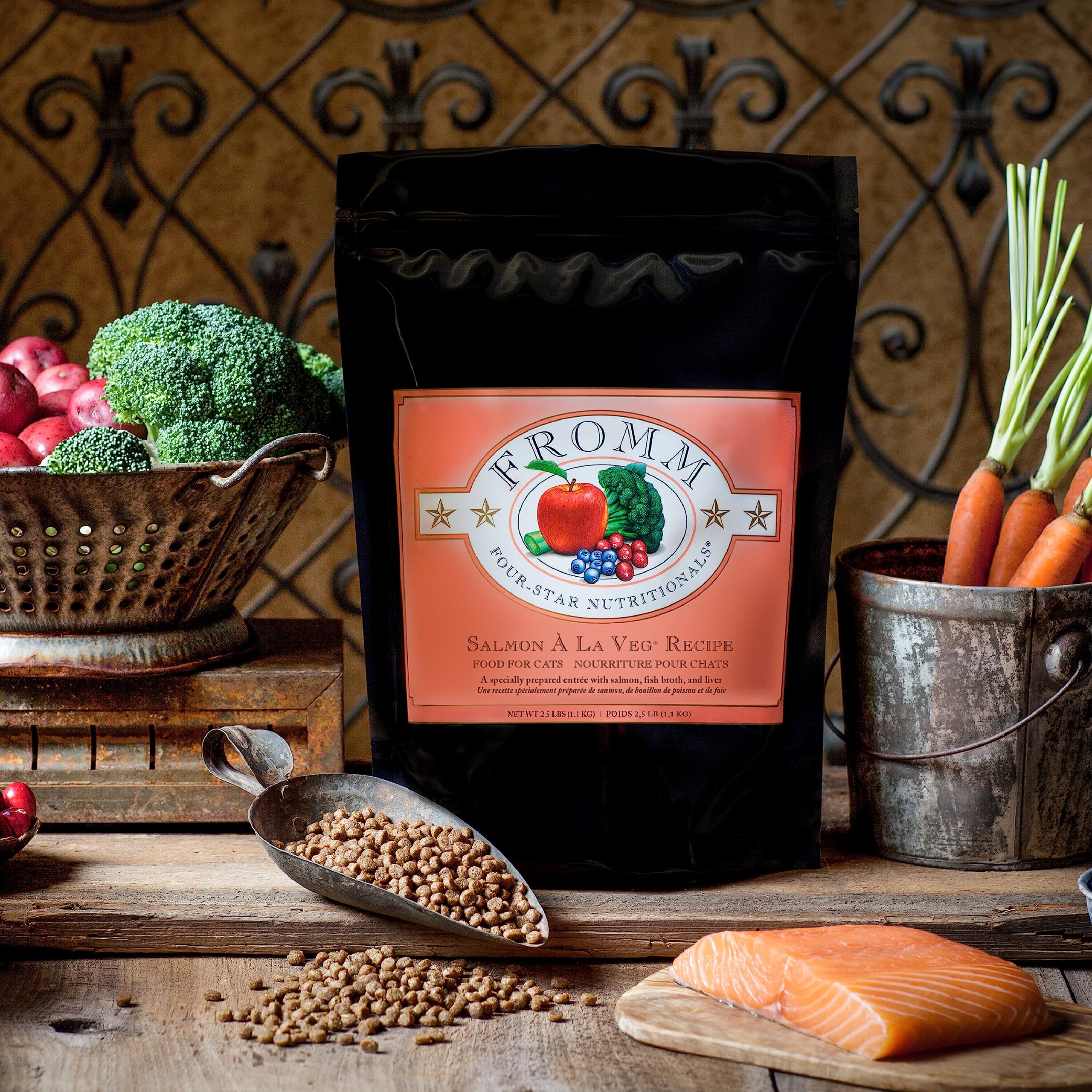 Fromm Four-Star Nutritionals Beef Livattini Veg Cat Food - Premium Dry Cat Food - Beef Recipe - 4 lb
