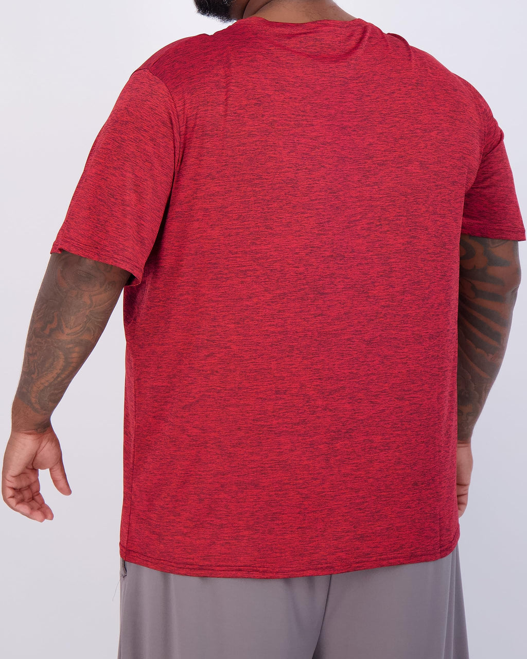 Real Essentials 3 Pack: Men's Big & Tall Short Sleeve V-Neck Athletic T-Shirt Dry-Fit Workout Shirts Moisture Wicking (3X-5X)