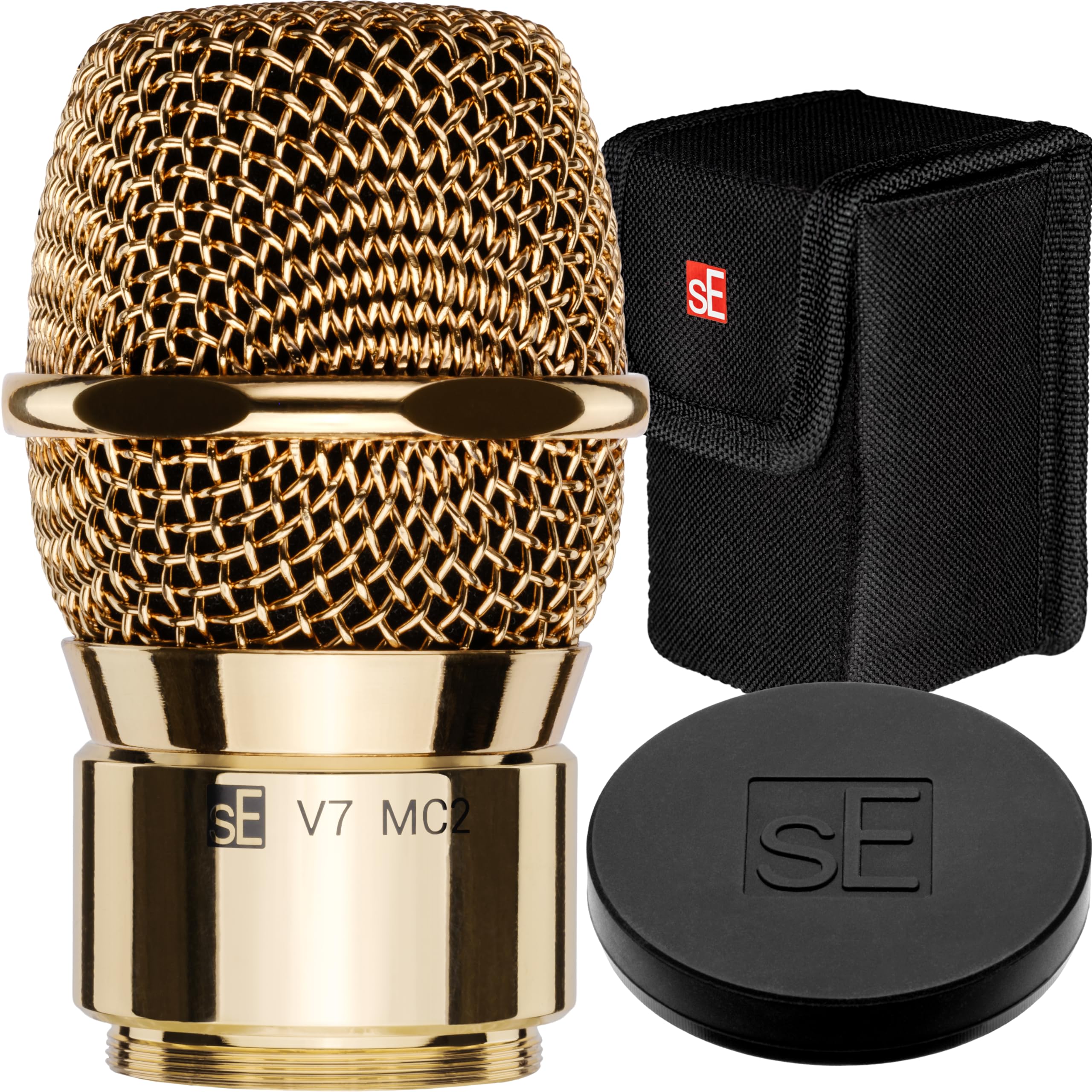 SE ELECTRONICS V7 MC1 Wireless Microphone Capsule - Compatible with Shure Wireless Transmitters - Professional Dynamic Microphone for Singing, Speech & Music Studio Recording (Black)