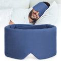 FRESHME Sleep Mask Blackout - Handmade Cotton Sleep Mask for Women Men Eye Mask for Sleeping Black Soft Eye Cover for Sleeping with Adjustable Veclro Breathable Eye Blindfold for Night Nap Travel