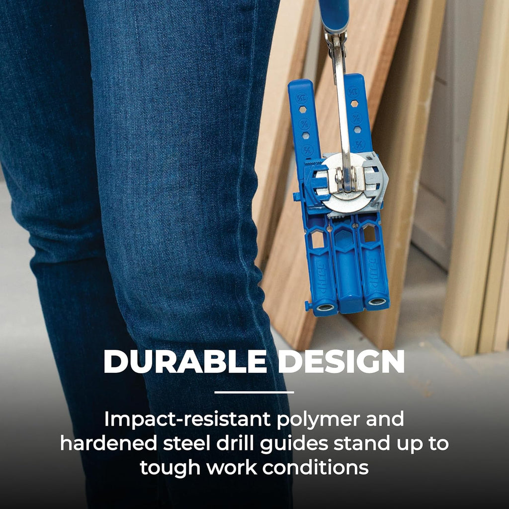 Kreg KPHJ320-22 Pocket-Hole Jig 320 with Classic 2 Inch Face Clamp - Small, Durable Jig for Tight Spaces - Easily Adjustable Drill Guides - For Materials 1/2" to 1 1/2" Thick