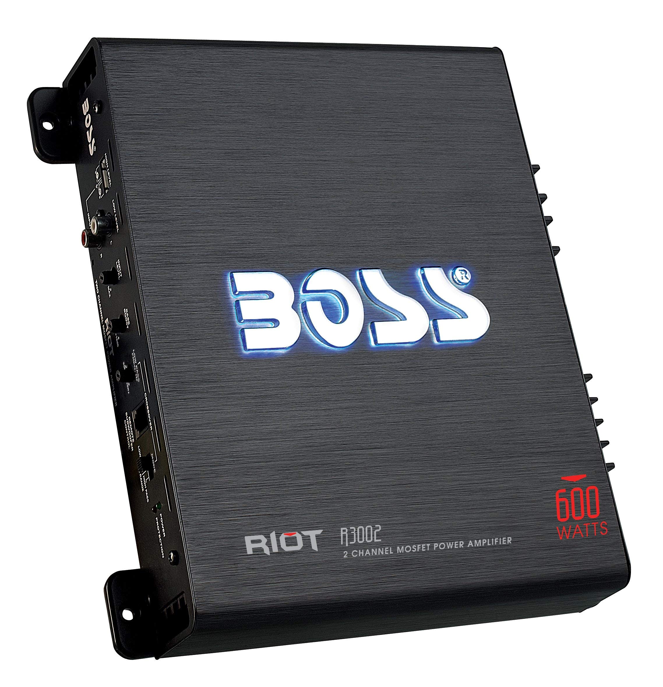 BOSS Audio Systems R1004 Riot Series 4 Channel Class A/B Car Amplifier - 400 High Output, IC (Integrated Circuit), Hook Up to Subwoofer for Bass