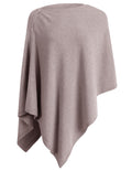 PULI Women's Versatile Knitted Shawls Scarf Poncho Sweater with Buttons Lightweight Spring Summer Fall Wraps