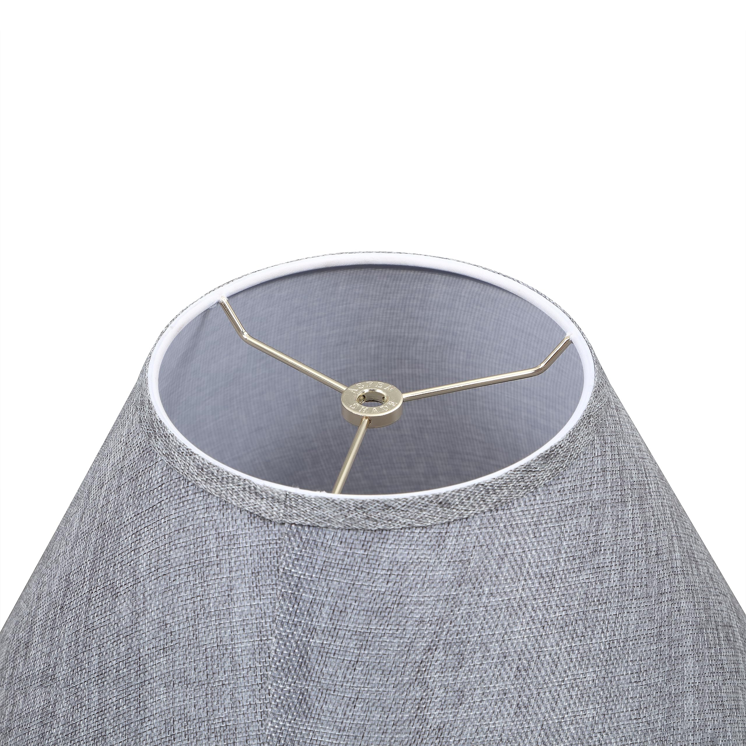 Aspen Creative 32083 Transitional Hardback Empire Shaped Spider Construction Lamp Shade in Brown, 18" wide (7" x 18" x 12 1/2")