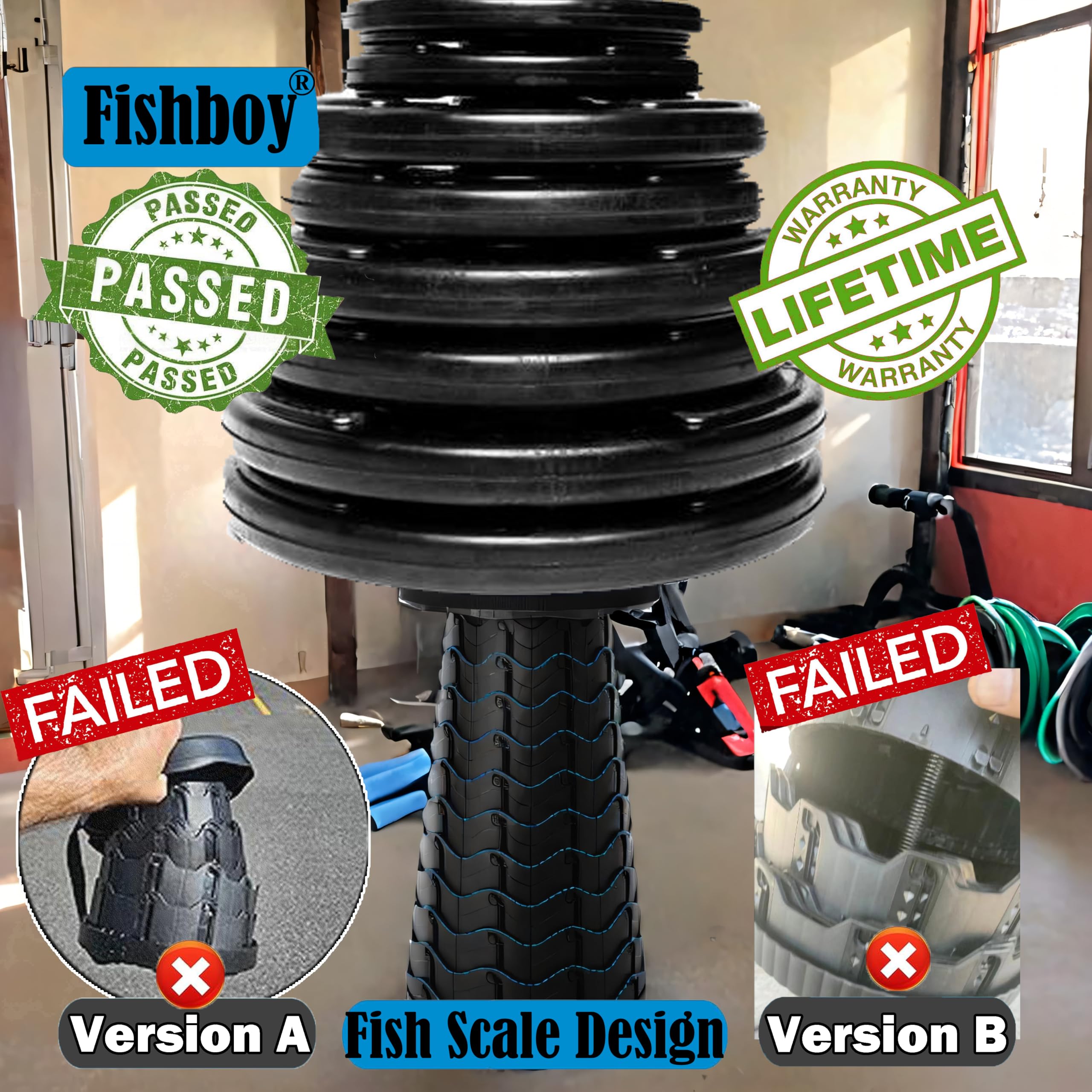 Fishboy Upgraded Collapsible Stool, 400lbs Max Weight, Lightweight But Sturdy, Portable Retractable Folding Telescoping Foldable Camping Stool for Adults Outdoor Fishing Hiking BBQ
