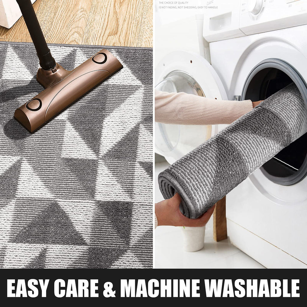 Indoor Doormat 24"x 36", Absorbent Front Back Door Mat Floor Mats, Rubber Backing Non Slip Door Mats Inside Mud Dirt Trapper Entrance Door Rug Carpet, Machine Washable Low Profile-Brown Time Cloister