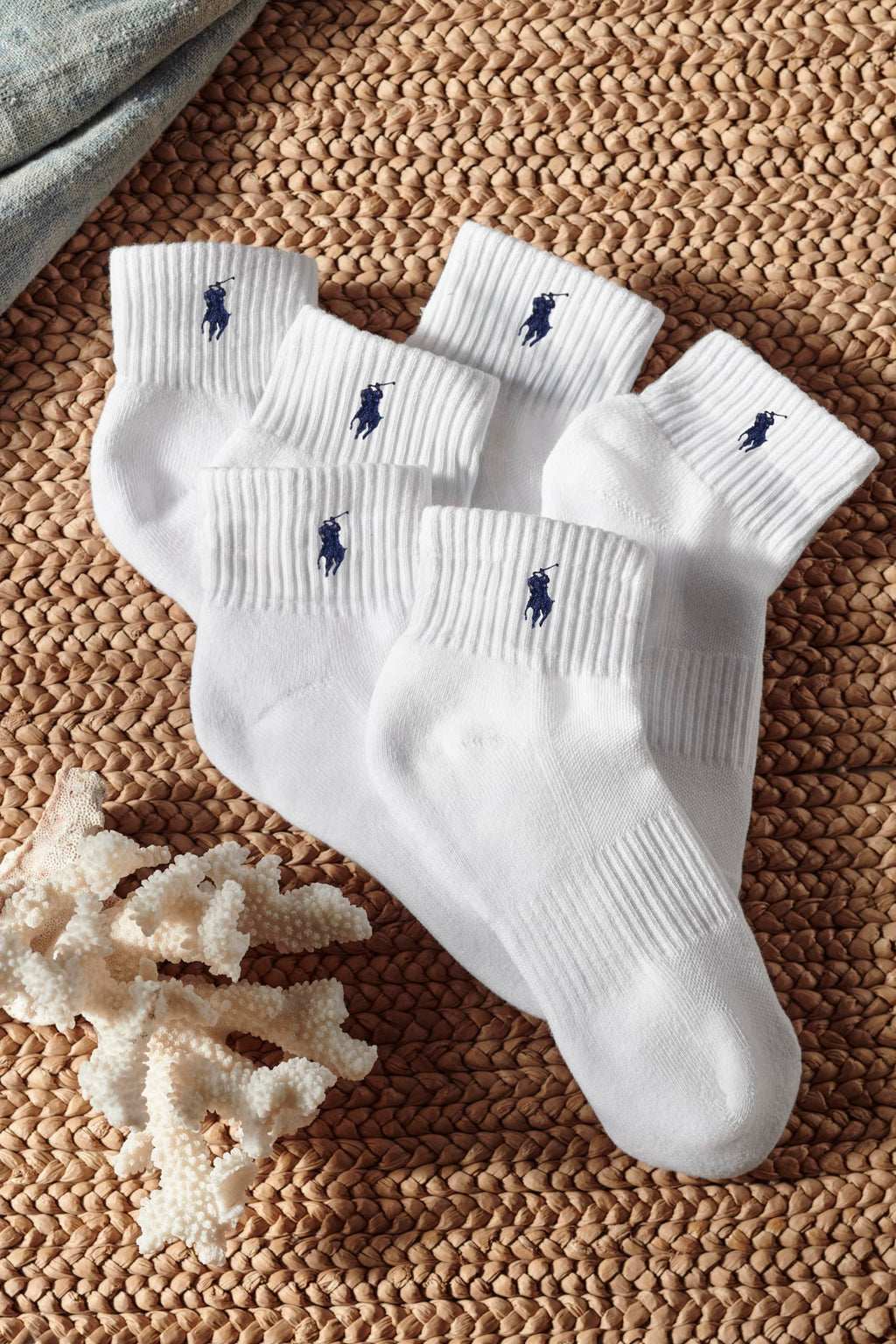 POLO RALPH LAUREN Men's Performance Cotton Quarter Socks