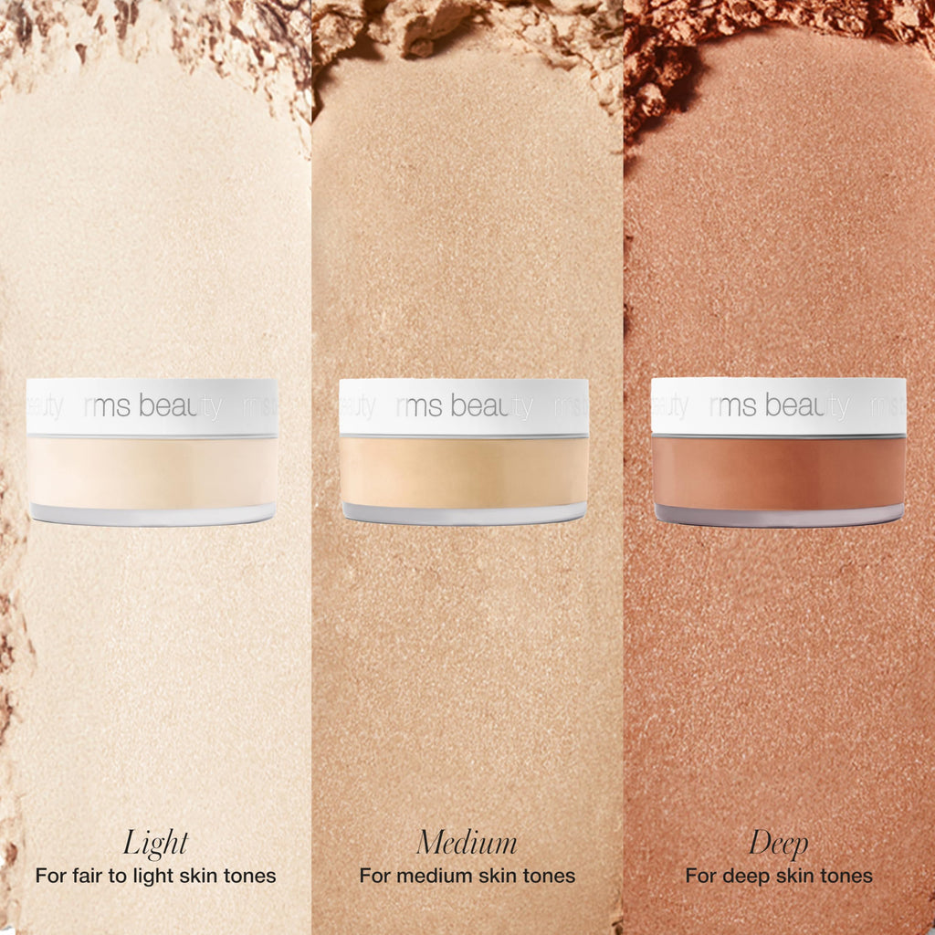 RMS Beauty Hydra Setting Powder - Translucent Loose Face Powder for Oily & Mature Skin - Hydrating Matte Finish Oil Control - 0.21 oz