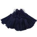 Makhry 100pcs 13cm/5 Inch Silky Floss Bookmark Tassels with 2-Inch Cord Loop and Small Chinese Knot for Jewelry Making, Souvenir, Bookmarks, DIY Craft Accessory (Dark Grey)