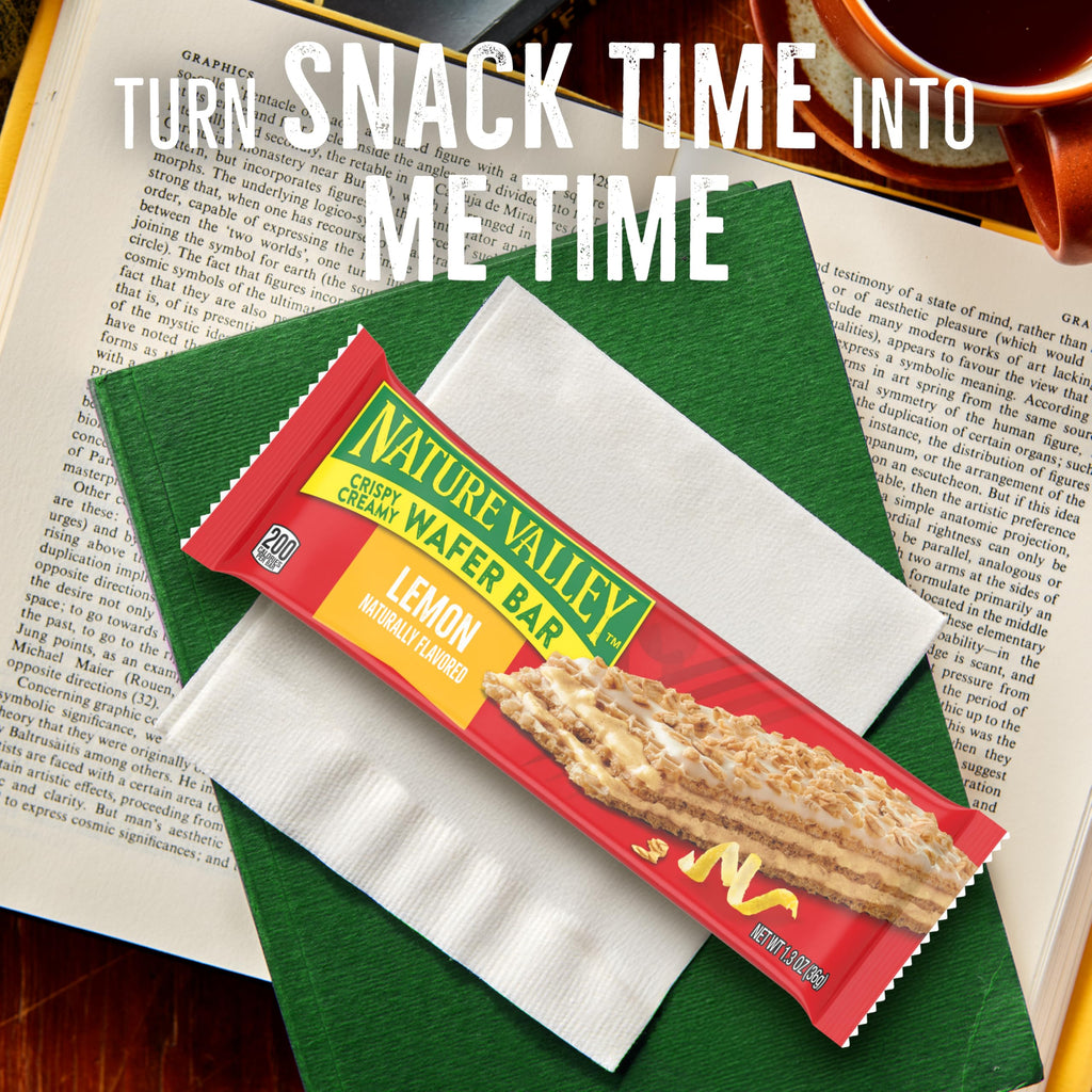 Nature Valley Crispy Creamy Wafer Bars, Blueberry, Whole Grain, 5 Bars, 6.5 oz
