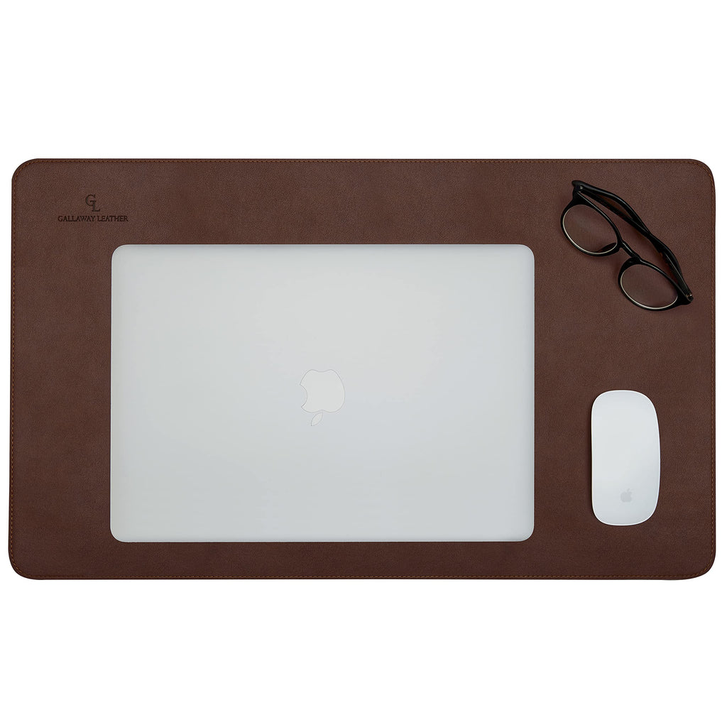 Gallaway Leather Desk Mat,Desk Writing Pad - Office Desk Pad, Medium 24" x 14" Black, Desk Mats on Top of Desks, Gift Ready Elegant Computer Desk Mat Desk Cover Desk Pad Protector PU Leather