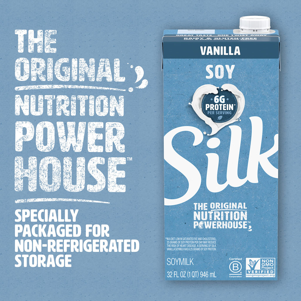 Silk Almond Milk, Vanilla, 8 Ounce (Pack of 12)