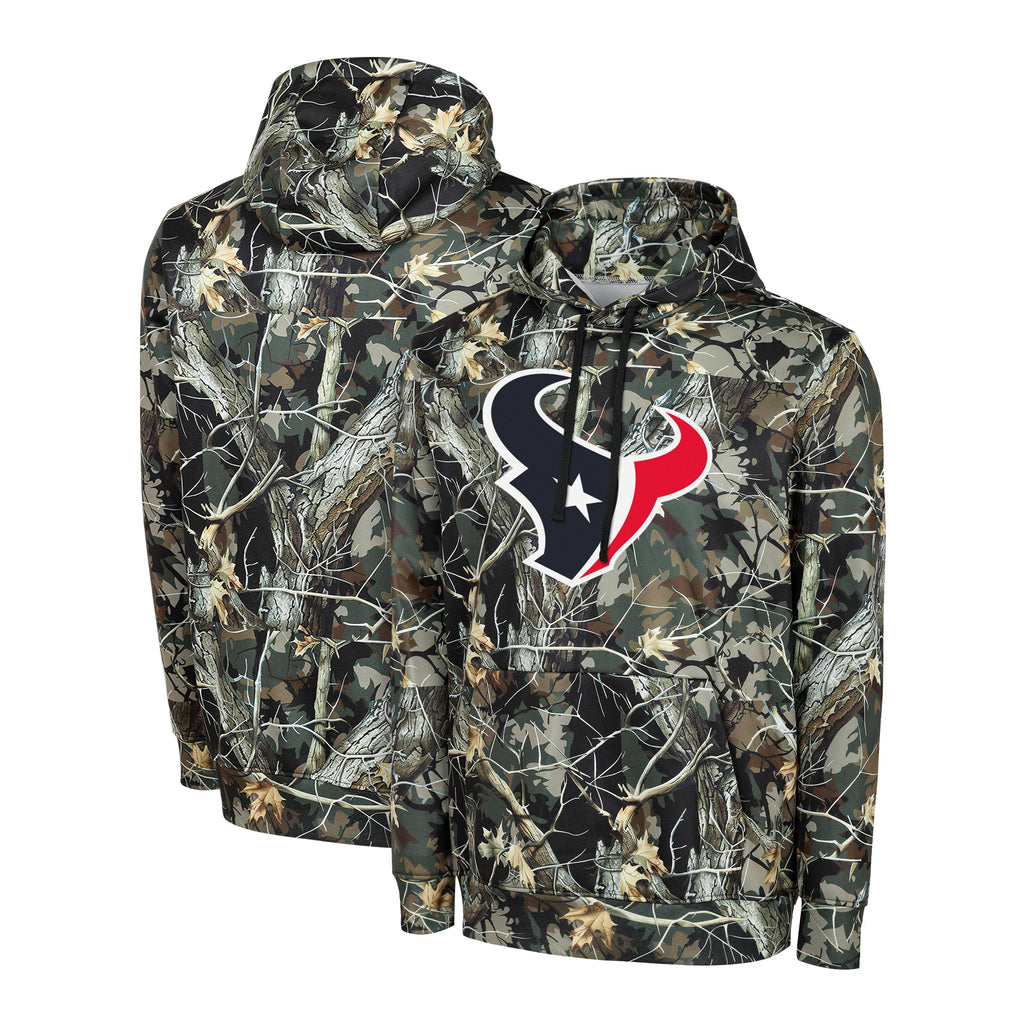 FOCO NFL Men's Official Sideline Hunter Camo Primary Logo Performance Pullover Hoodie Sweatshirt