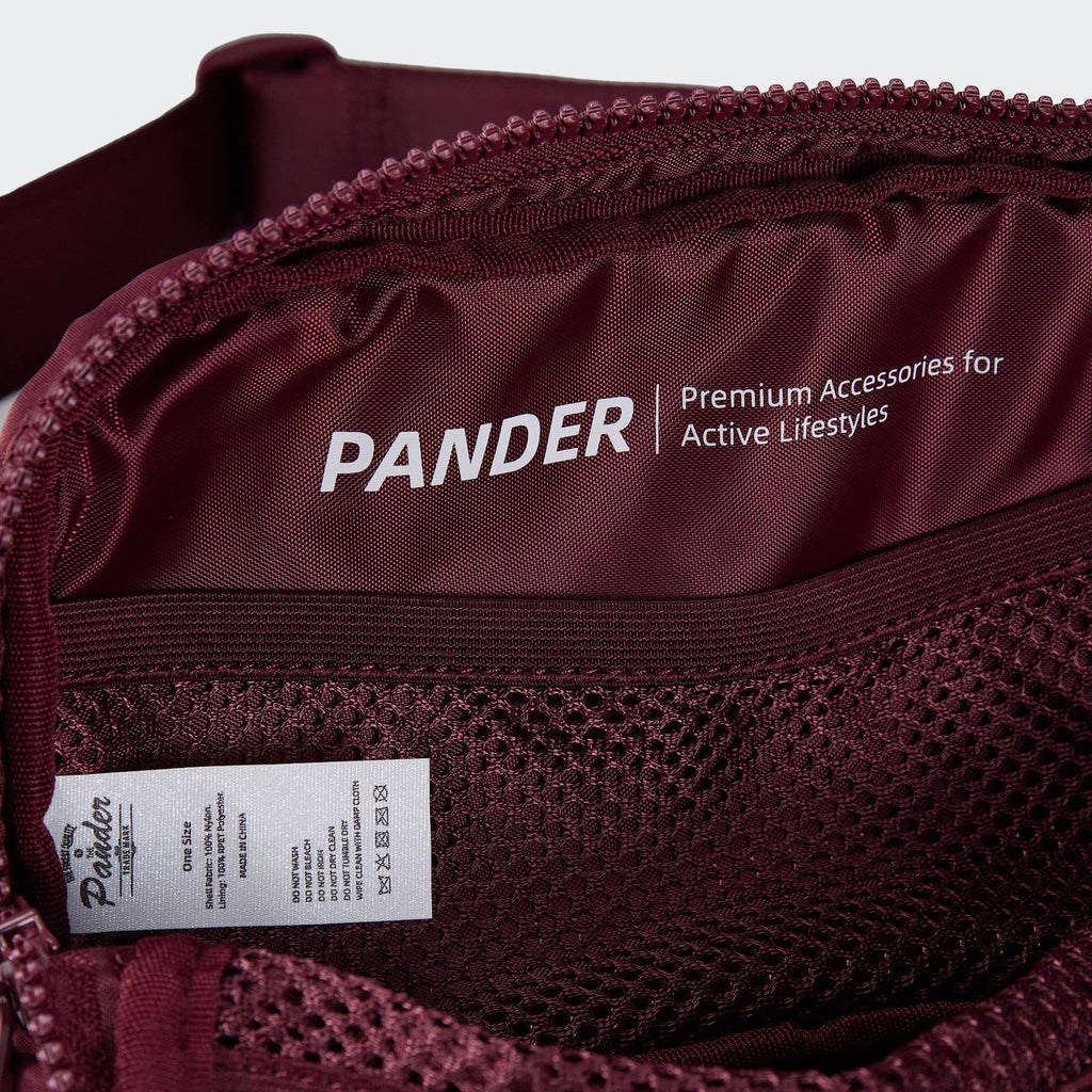 Pander Two Way Zipper Fanny Pack Nylon Everywhere Belt Bag for Women, Water Repellent Waist Packs, Crossbody Bags with Adjustable Strap (Black).