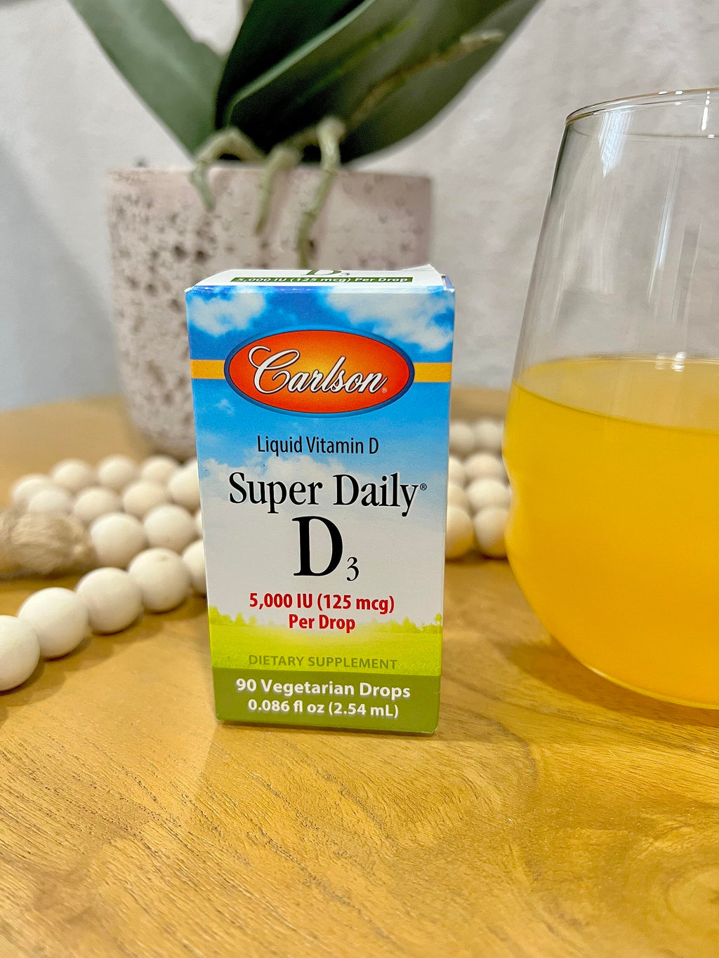 Carlson - Super Daily D3 5,000 IU (125 mcg) per Drop, Vitamin D Drops, Immune Support, Heart Health, Liquid Vitamin D3, Unflavored, 90 Drops