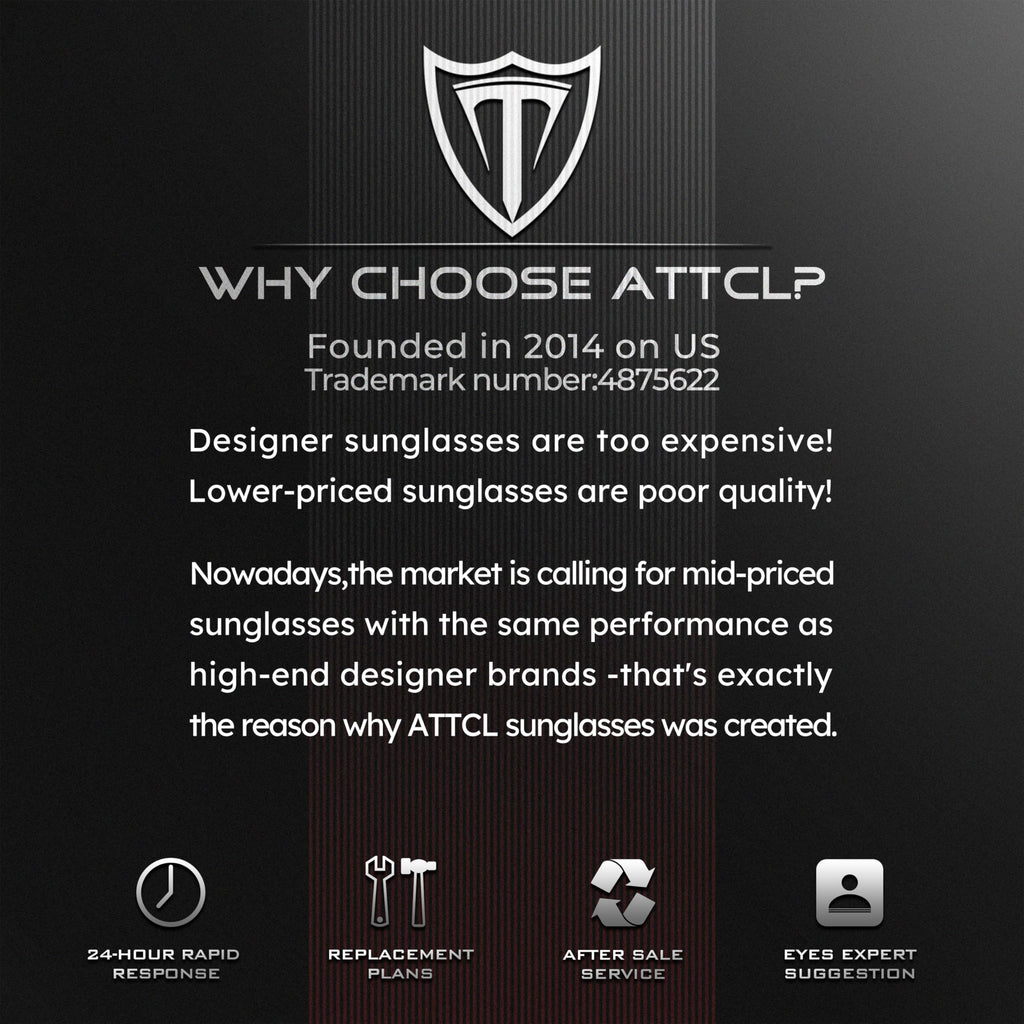 ATTCL Sports Polarized Sunglasses for Men: Secure Anti-Slip Lightweight TR90 Square Frame UV Protection for Driving Fishing