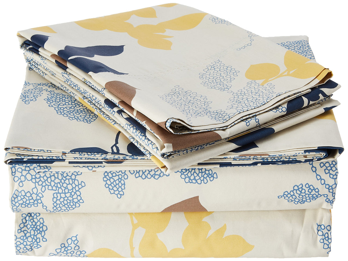 Tribeca Living 1000 Thread Count Egyptian Cotton Sheets King Size - Silky Smooth Sateen Weave for Luxurious Sleep - 22 Inch Deep Pocket 4-Piece Set in Classic Blue