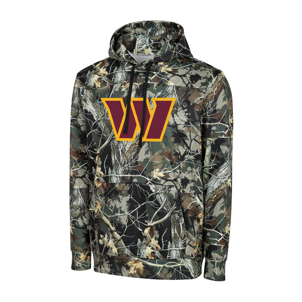 FOCO NFL Men's Official Sideline Hunter Camo Primary Logo Performance Pullover Hoodie Sweatshirt