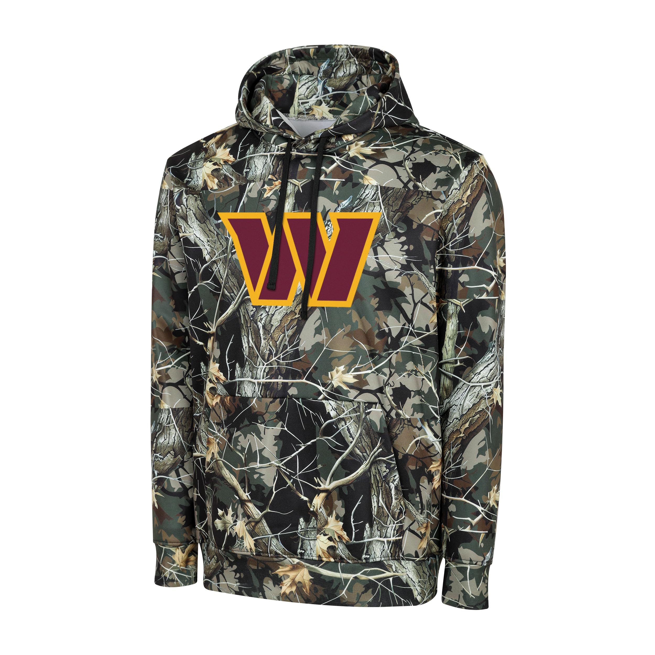 FOCO NFL Men's Official Sideline Hunter Camo Primary Logo Performance Pullover Hoodie Sweatshirt