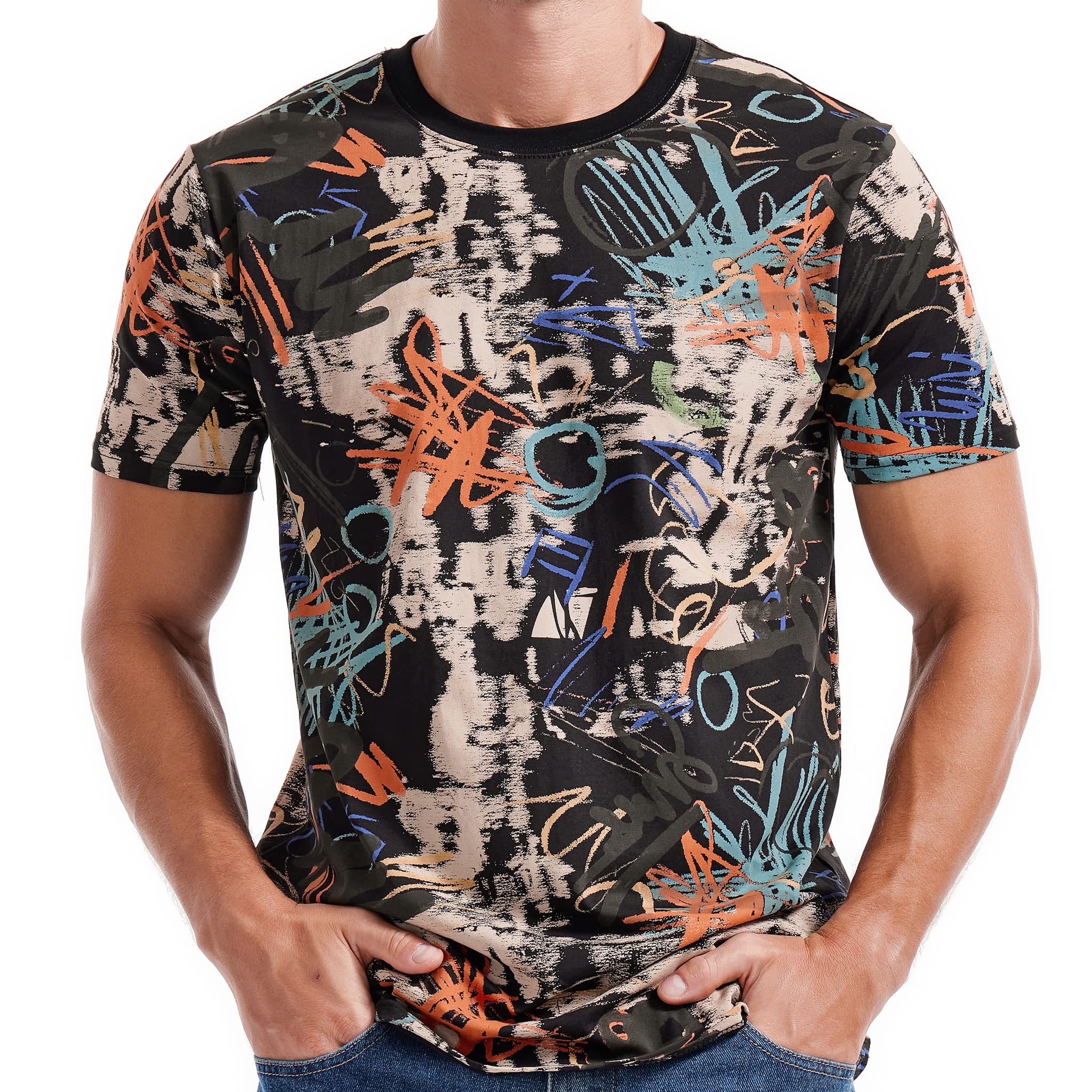 YININF Mens Hipster Hip Hop Short Sleeve Print T-Shirt Shirts Men
