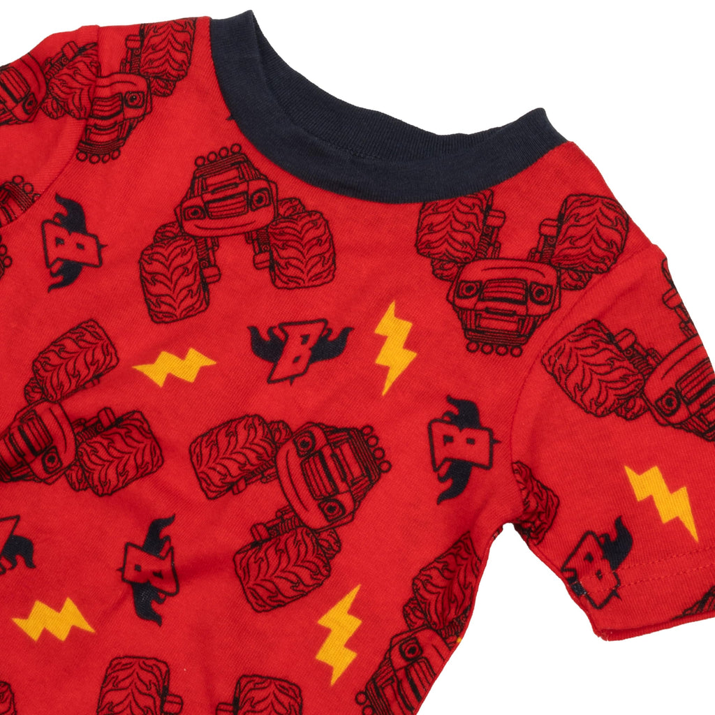 Nickelodeon Boys' 4-piece Snug-fit Cotton Short-Sleeve Matching Pajama Set, Soft & Cute for Kids