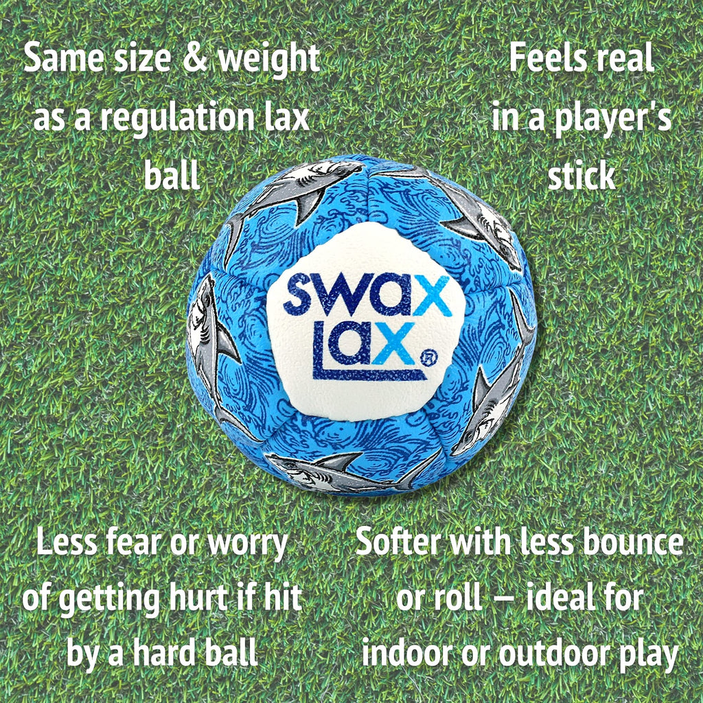 SWAX LAX Lacrosse Training Ball - Indoor Outdoor Practice Less Bounce & Rebounds