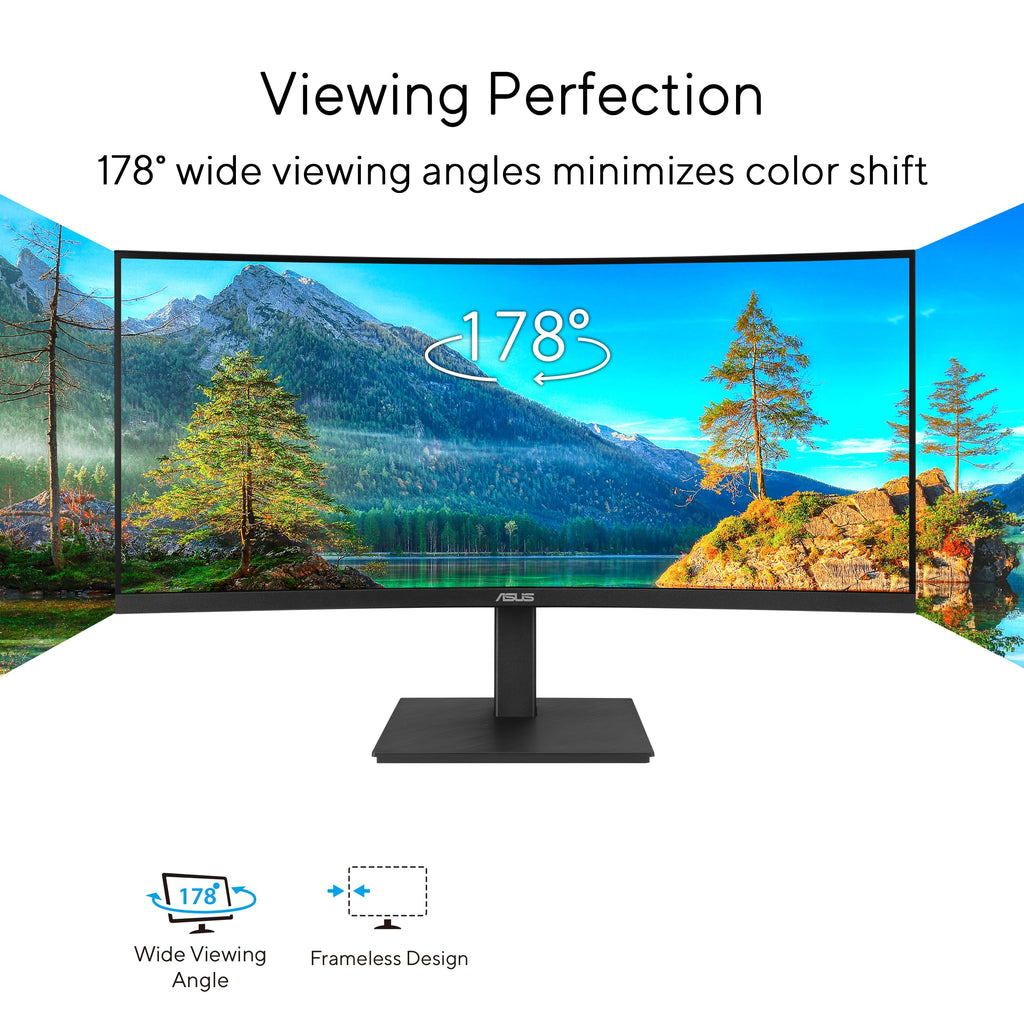 ASUS 22” Eye Care Monitor (VP229QF) – 100Hz, IPS, Full HD, 99% sRGB, Frameless, Adaptive-Sync, DisplayPort, HDMI, Low Blue Light, Flicker Free, Wall Mountable, 3 yr Warranty