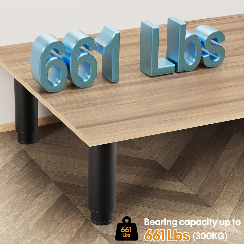 Metal Adjustable Furniture Legs 5.12-9.45 inch, Wlrrcwdttc Sofa Legs Cabinet Legs Adjustable Height Replacement Support Legs for Bed/Couch/Dresser/Chair/Coffee Table, Legs for Furniture Set of 2-Black