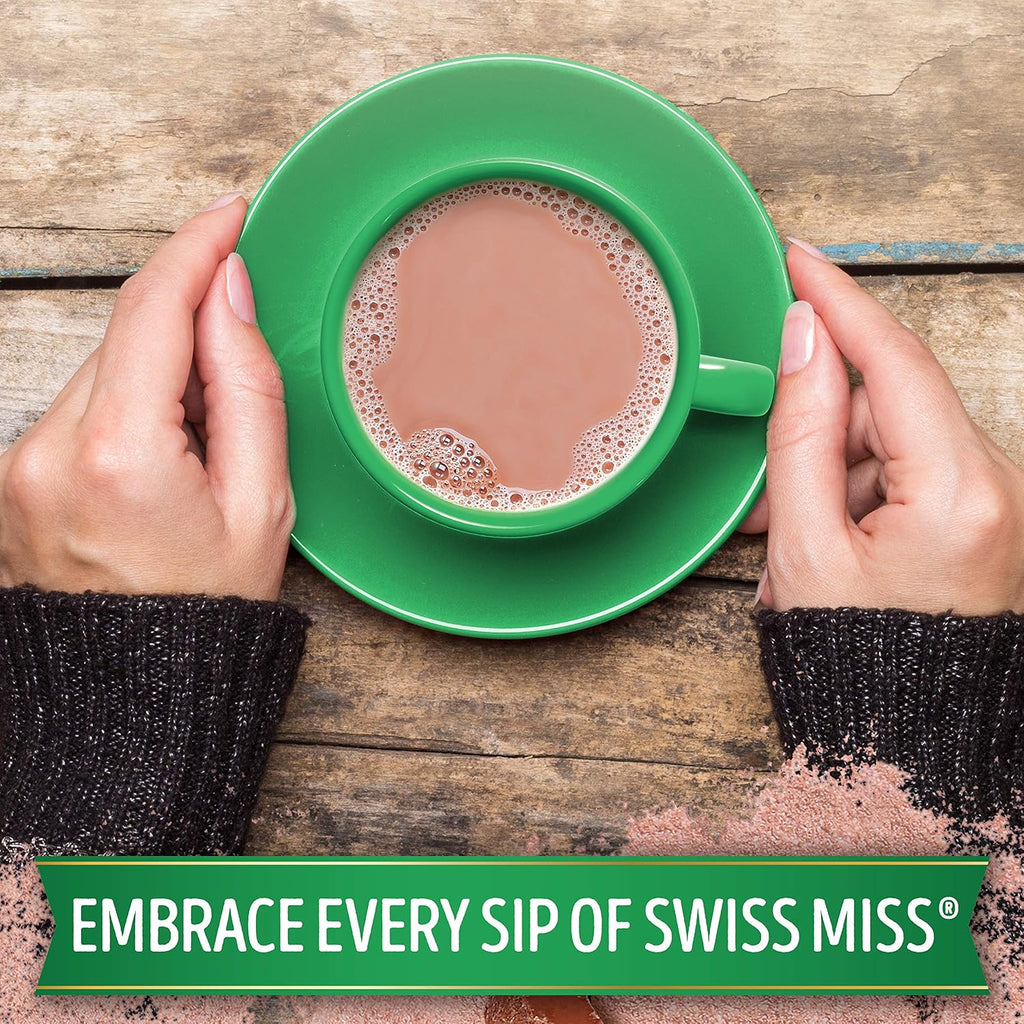 Swiss Miss Milk Chocolate Flavored No Sugar Added Hot Cocoa Mix, Hot Cocoa Bar Supplies, Powder, 0.73 oz., 8-Count Envelopes (12 Boxes)