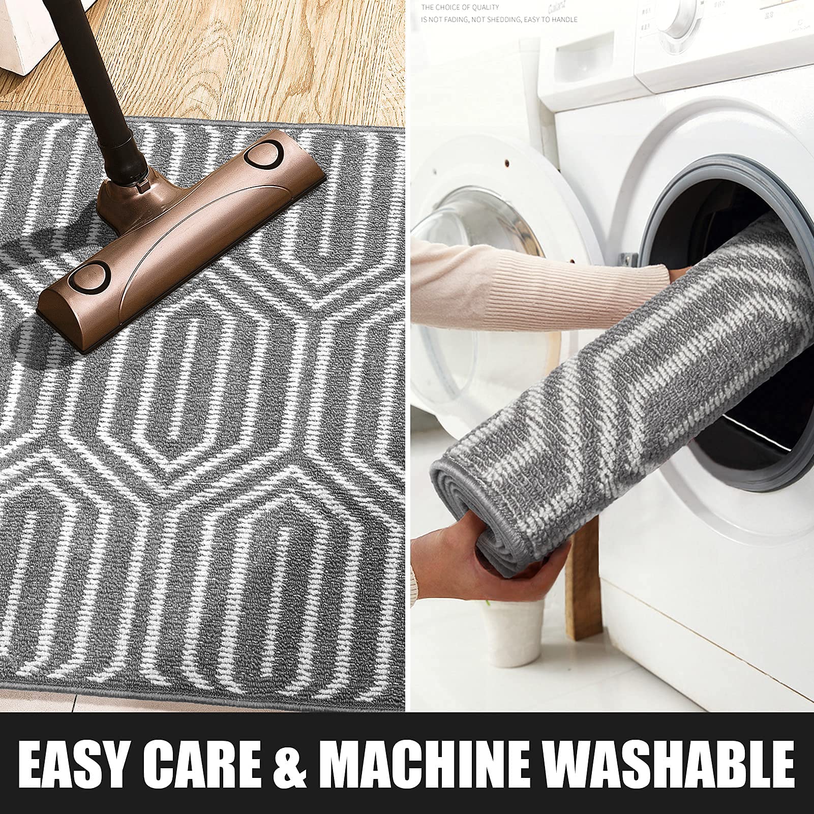 Indoor Doormat 24"x 36", Absorbent Front Back Door Mat Floor Mats, Rubber Backing Non Slip Door Mats Inside Mud Dirt Trapper Entrance Door Rug Carpet, Machine Washable Low Profile-Brown Time Cloister