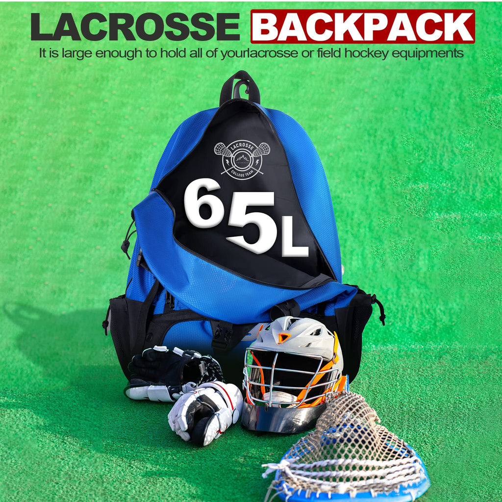 GoHimal Lacrosse Bag Extra Large Lacrosse Backpack with Tow Stick Holder