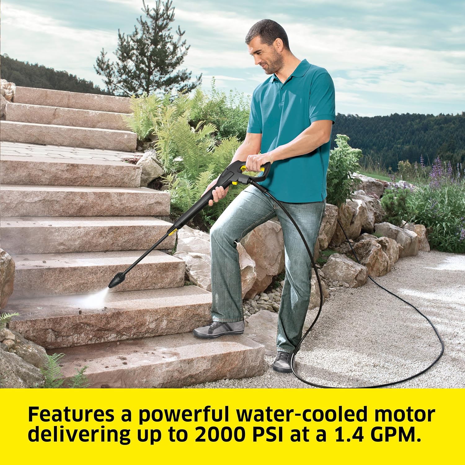 Kärcher K5 Premium, 1.4 GPM Pressure Washer with Hose Reel, Vario Power & Dirtblaster Wands - 2000 PSI