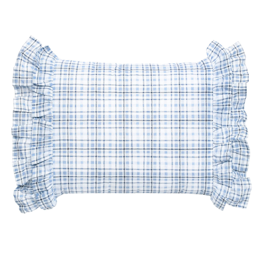 Laura Ashley - Duvet Set, Super Soft & Cozy Bedding, Includes Matching Shams & Bonus Throw Pillow Covers, Coquette Room Decor (Hope Patchwork Blue, Twin)