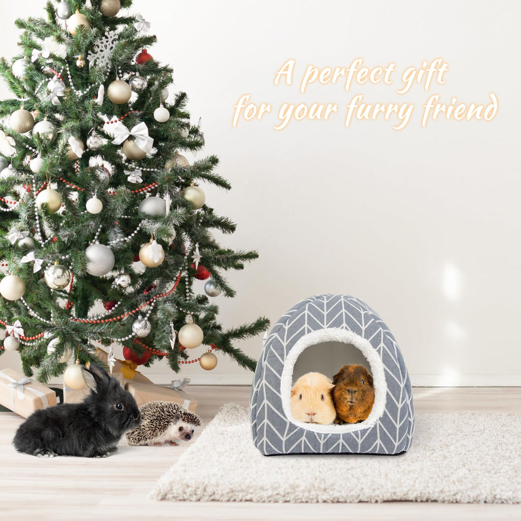 Guinea Pig Hideout Bed Dwarf Rabbit House Cave Accessories Cozy Hide-Out for Little Bunny Hedgehog Ferret Chinchilla&Other Small Animals