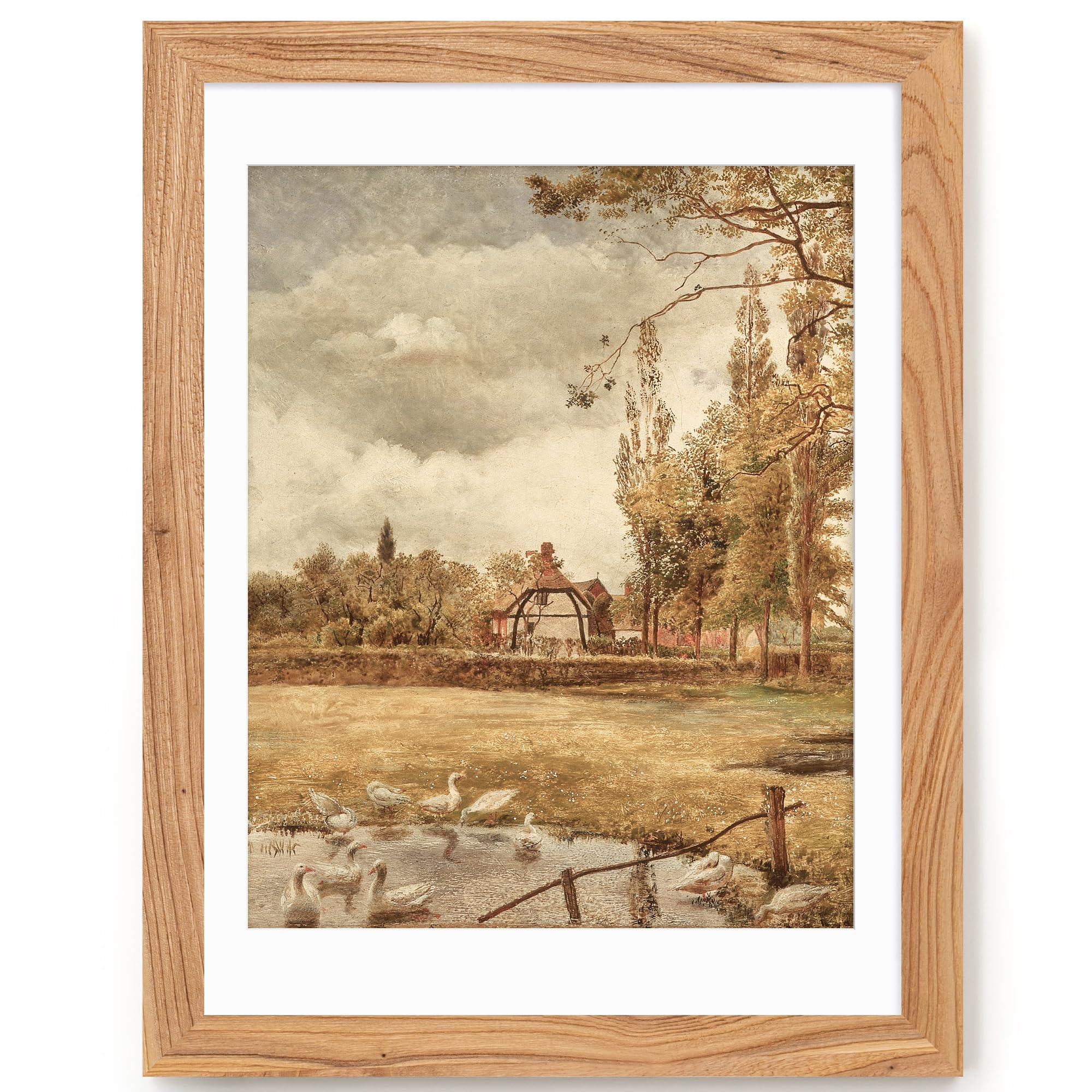 Fun Memories 5x7 Picture Frame with Mat for 4x6 Photo, Solid Elm Wood & Tempered Glass, Rustic Wall & Tabletop Display Frame, Grey, 1 Pack