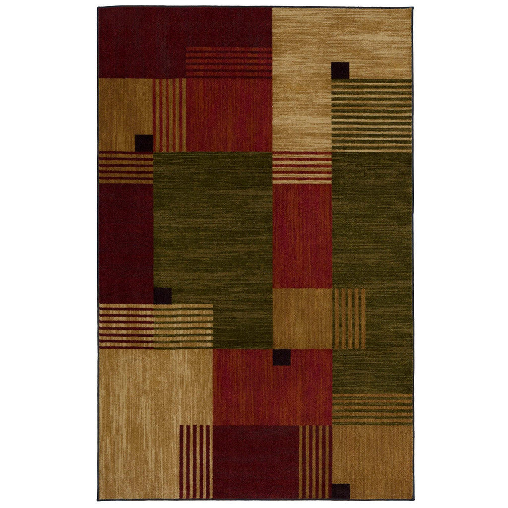 Mohawk Home Alliance Modern Geometric 1' 8" x 2' 10" Area Rug - Red - Perfect for Living Room, Dining Room, Office