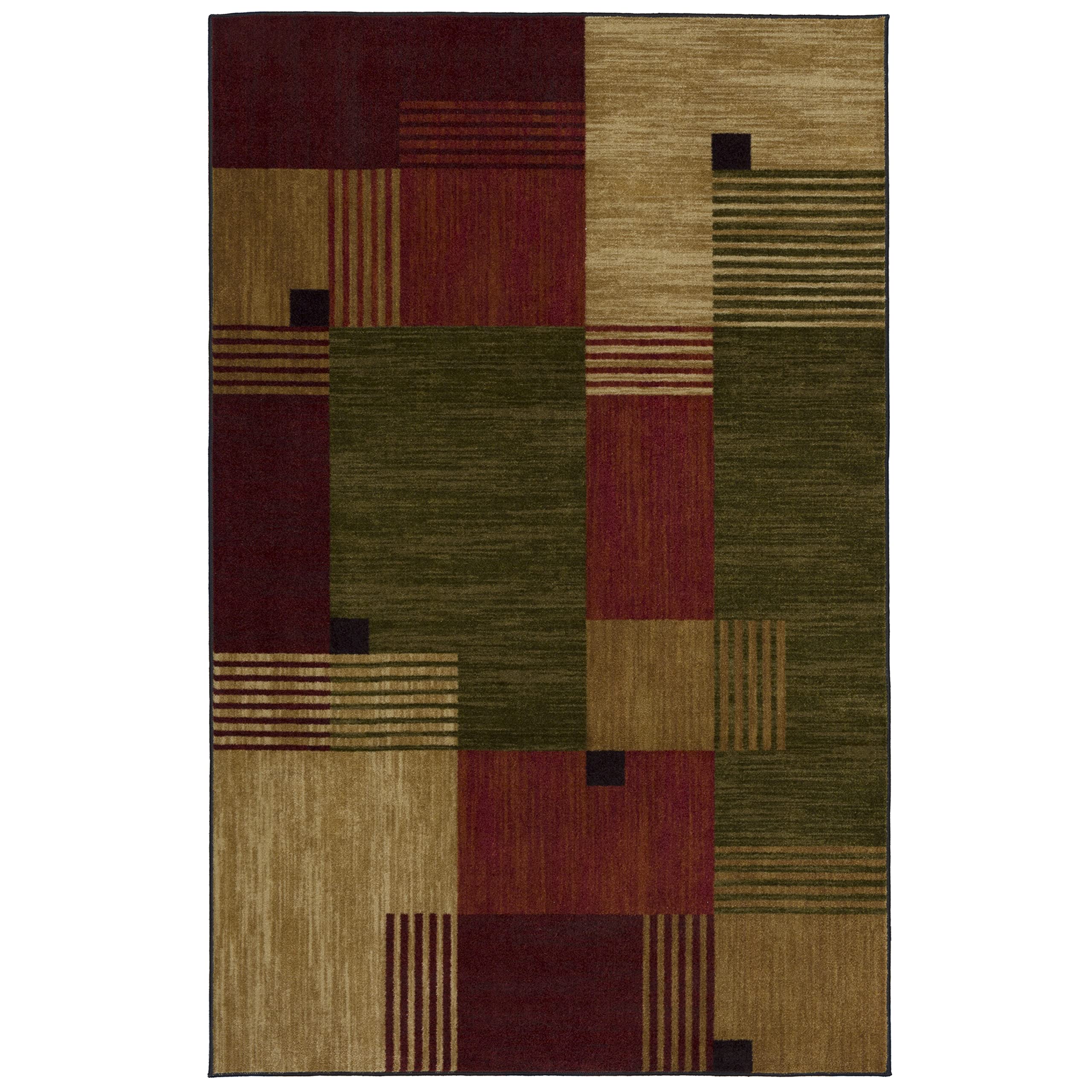 Mohawk Home Alliance Modern Geometric 1' 8" x 2' 10" Area Rug - Red - Perfect for Living Room, Dining Room, Office