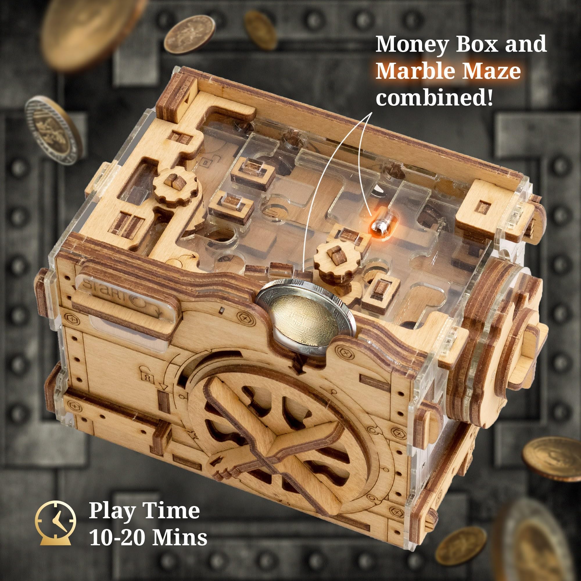iDventure A-Maze-ing Safe | Puzzle Box for Adults | Creative Escape-Style Challenge | Unique 3D Puzzle for Memorable Gift Giving
