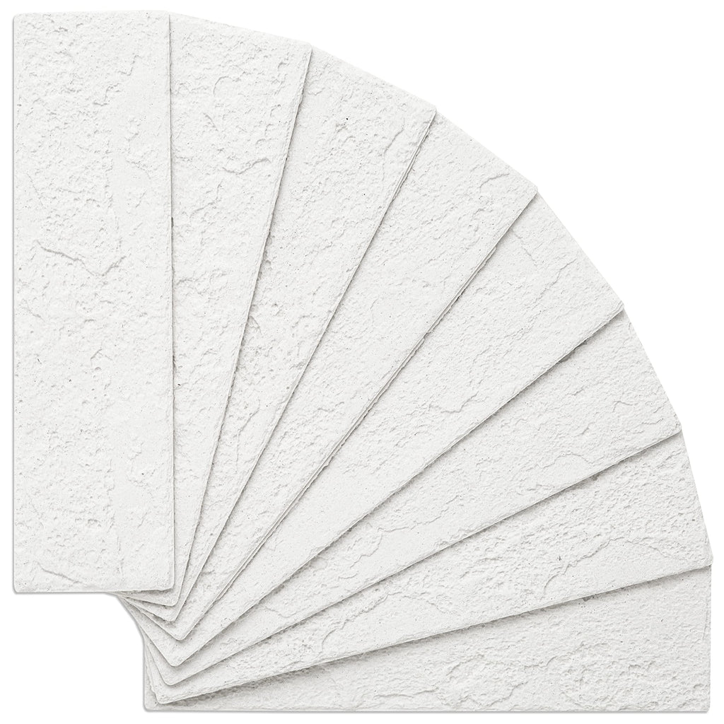 Old Town White Faux Brick Wall Tiles, 2 Pieces 3D Thin Brick Veneers