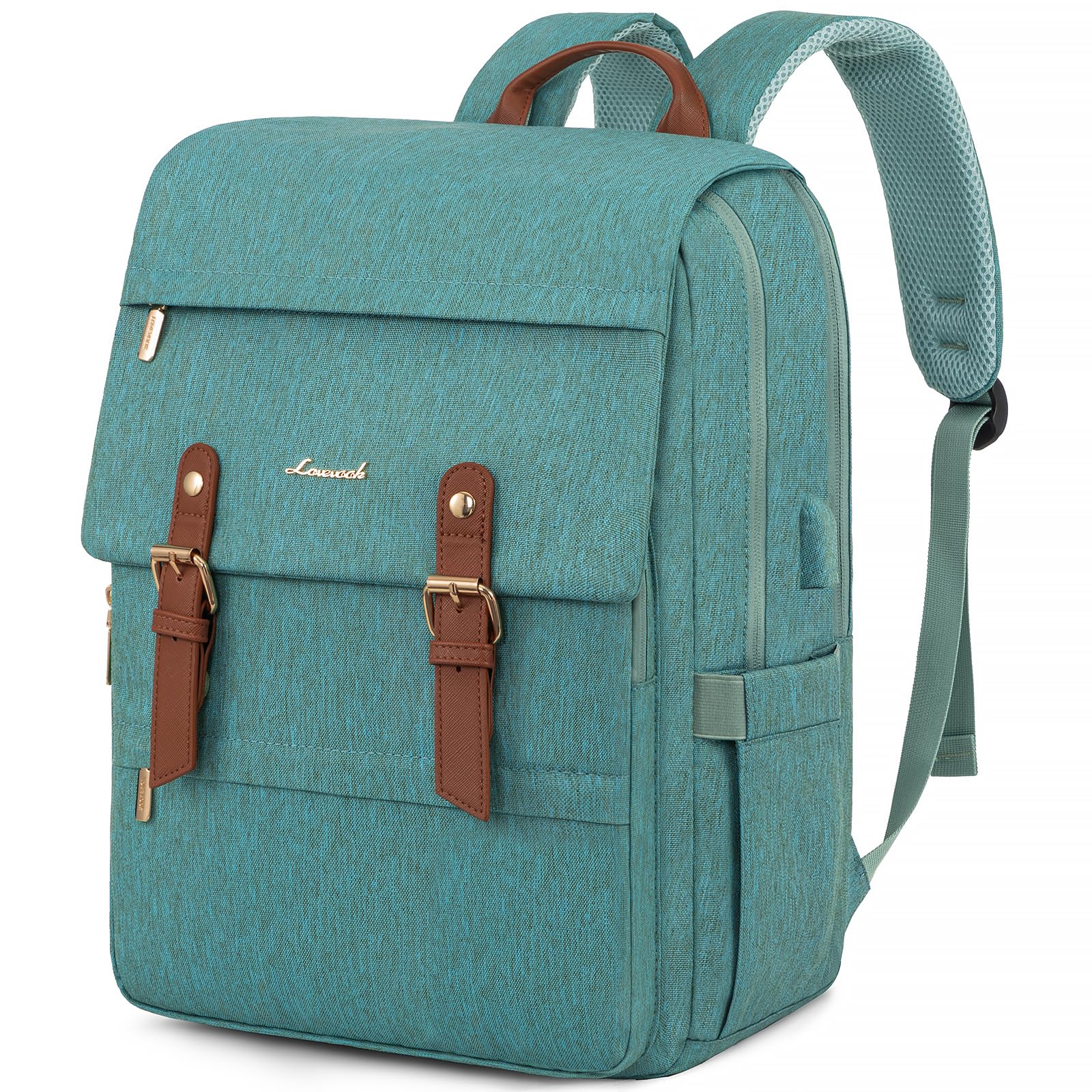 LOVEVOOK Laptop Backpack for Women, 15.6 Inch Vintage Travel Backpack Purse – Airline Approved Large Computer Bag, Lightweight for Nurse Teacher